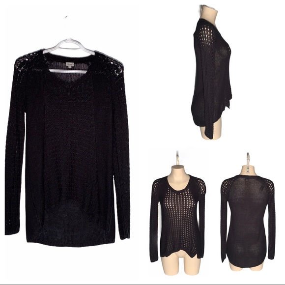Kismet Contrast Knit Top High Low High Low